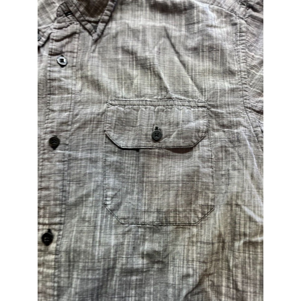 BKE Slim Fit Men's Short Sleeve Button Front Casual Shirt Size Large Black - Picture 3 of 7